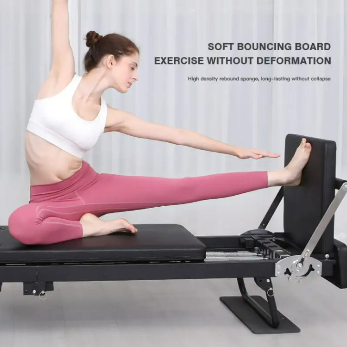 Large Folding Pilates Reformer Equipment Core Yoga Bed Home Fitness Weight Loss Steel ABS steels Material Pilates Machine