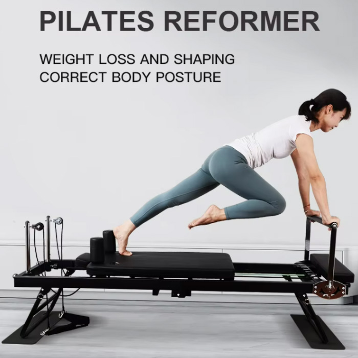 Pilates reformers Extended version foldable yoga bed machine used foldable bed equipment metal folding pilates reformer