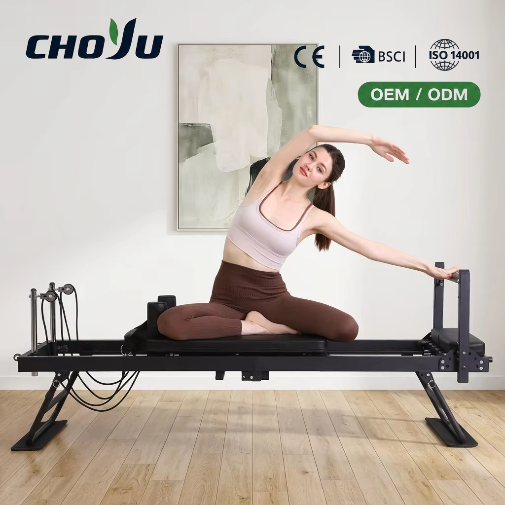Choyu Foldable Steel Pilates Reformer Bed 197cm DIN 32935 Certified OEM ODM Custom Logo Health Home Gym Studio Use