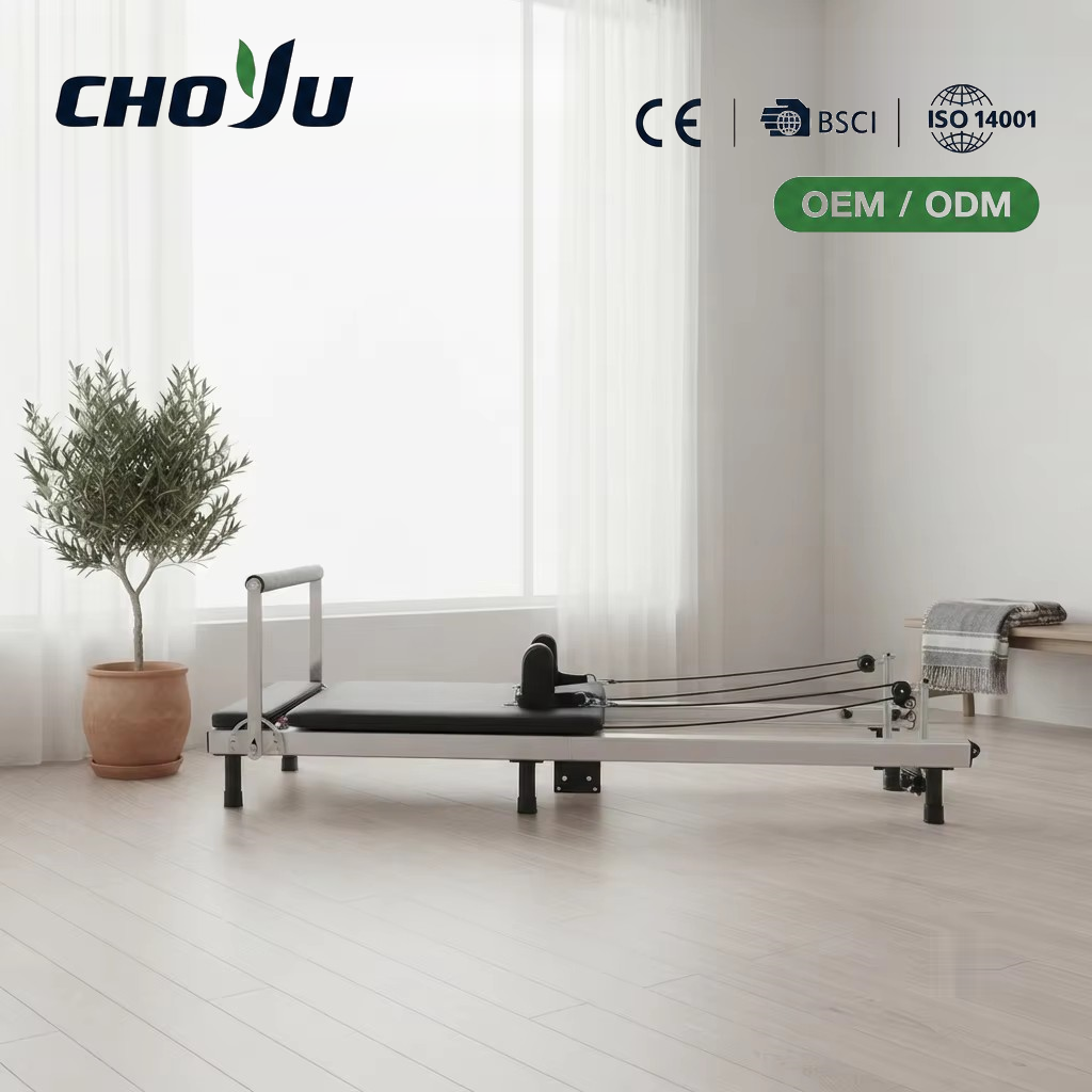 Foldable Aluminum Pilates Reformer Machine 41KG Aluminum Alloy Frame BSCI Certified OEM Customized Logo for Studio Club Gym Use