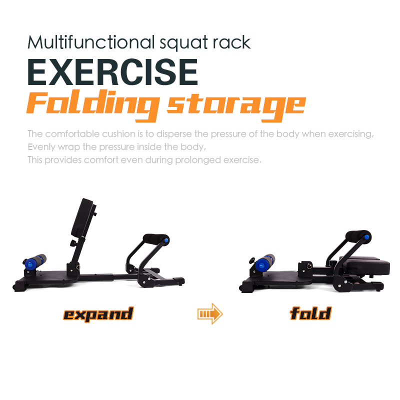 Sissy Squat Trainer Adjustable Foldable Portable Deep Squat Machine Leg Extension Bench Home Gym Glute Hamstring Calf Core