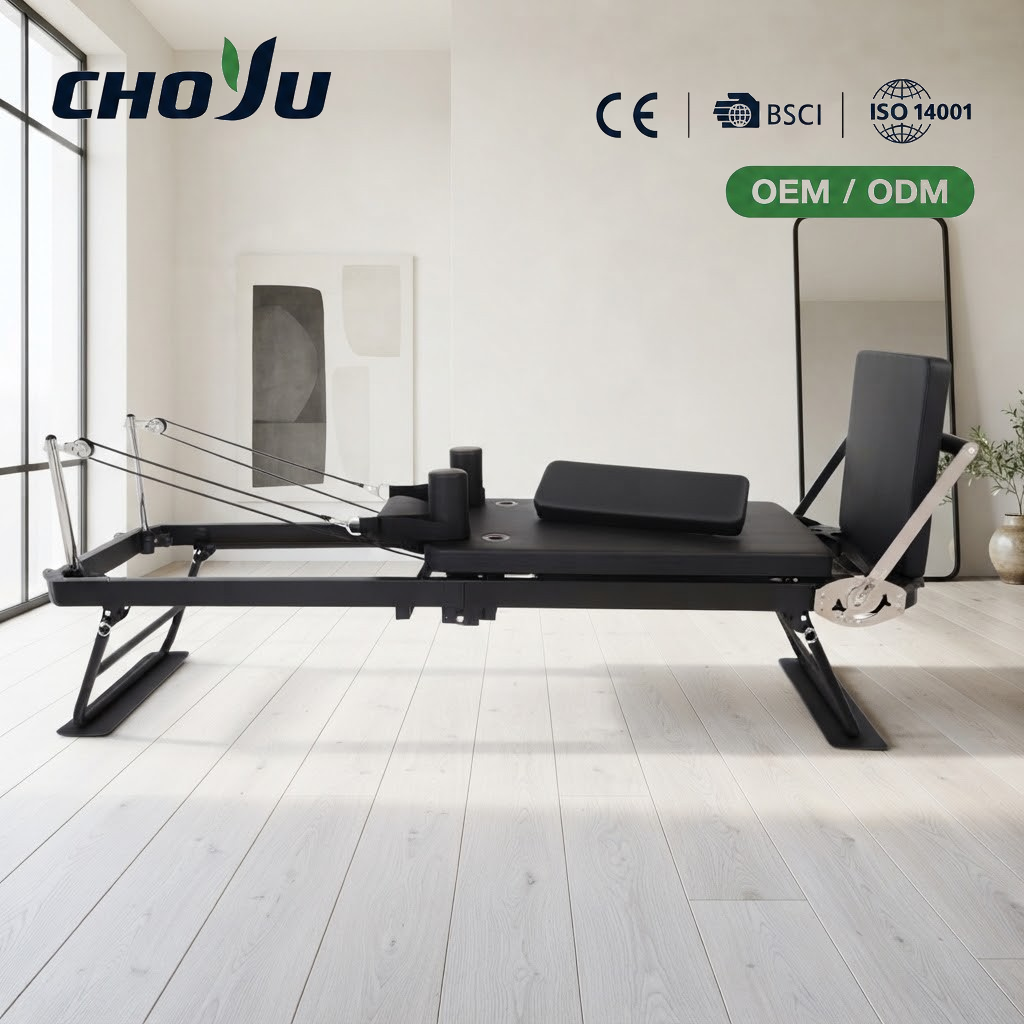 Premium Durable Foldable Pilates Reformer Machine Portable Adjustable Iron Frame Health Home Fitness Body Shaping Bed